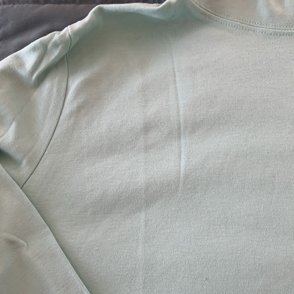 LL Bean turtleneck, Supima cotton, light aqua, size M - Picture 2 of 4